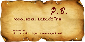 Podolszky Bibiána névjegykártya